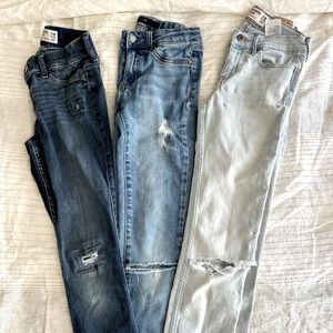 Girls Abercrombie and Joe’s skinny jeans bundle